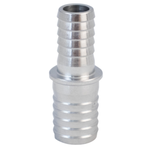 Komos HRD157 UNEQUAL BARB VINYL TUBING SPLICER REDUCER MENDER 1/2″ OD x 3/8″ OD Stainless Steel 304 Fitting (Each)