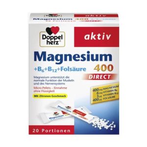 Magnesium 400 + Vitamine B6 + B12 + Folsäure Direktgranulat