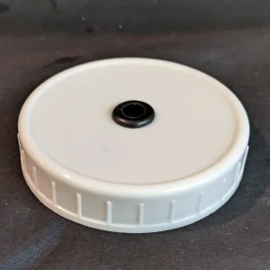 Drilled and Grommeted MASON JAR LID for WIDE MOUTH Ball, Kerr and other Mason Jar Fermenter Yeast Starter