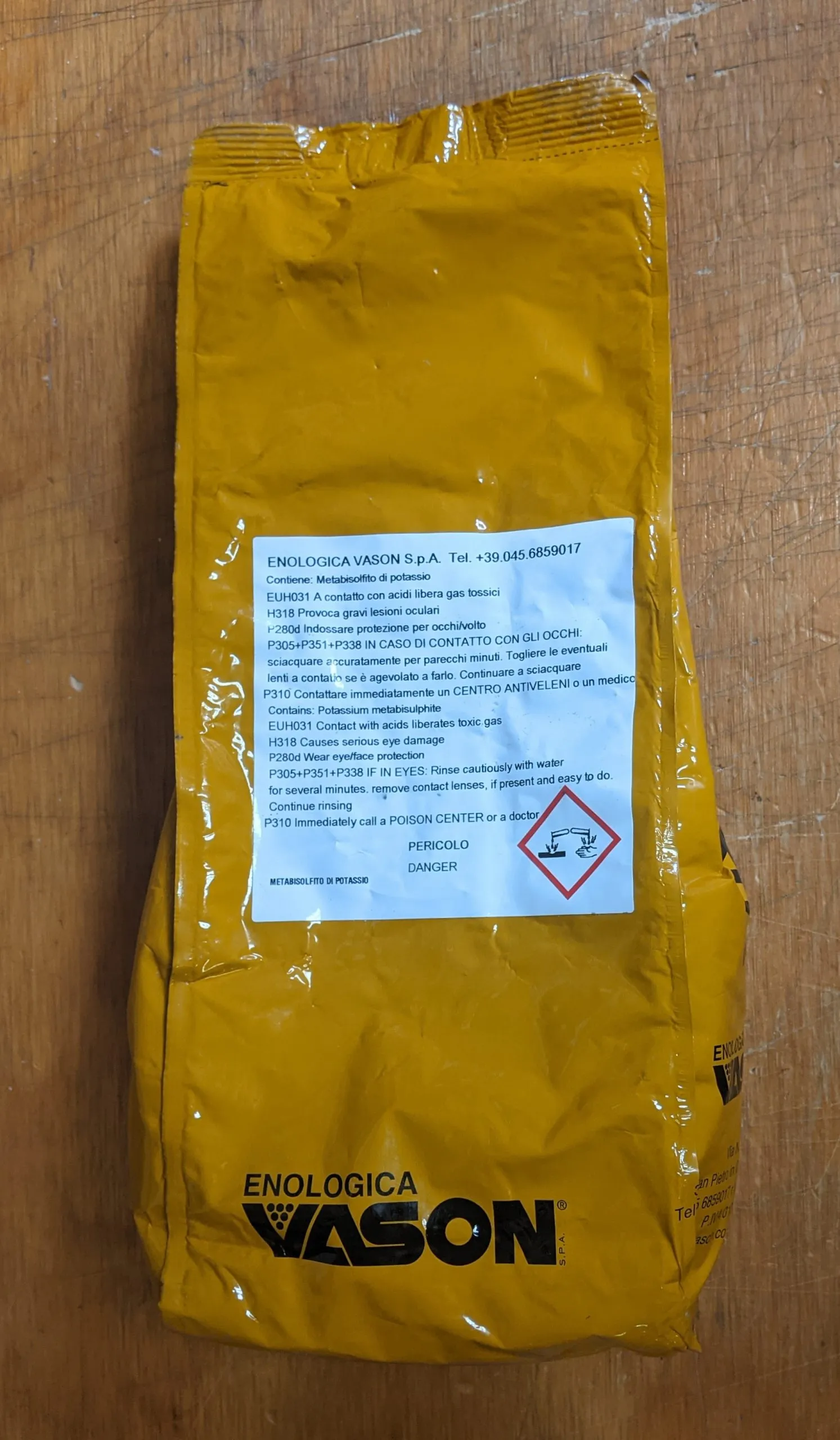 1 KILO French POTASSIUM METABISULPHITE from Enologica Vason POT META (Not Sodium) 2.2lbs - Image 3