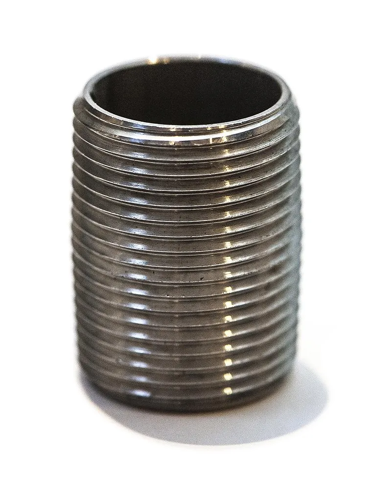 SHORT THREADED STEM 304SS Stainless Steel Pipe Nipple 1/2″ NPT MALE X 1″ 1/2″ NPT MALE Close Nipple Threaded Both Ends - Image 2